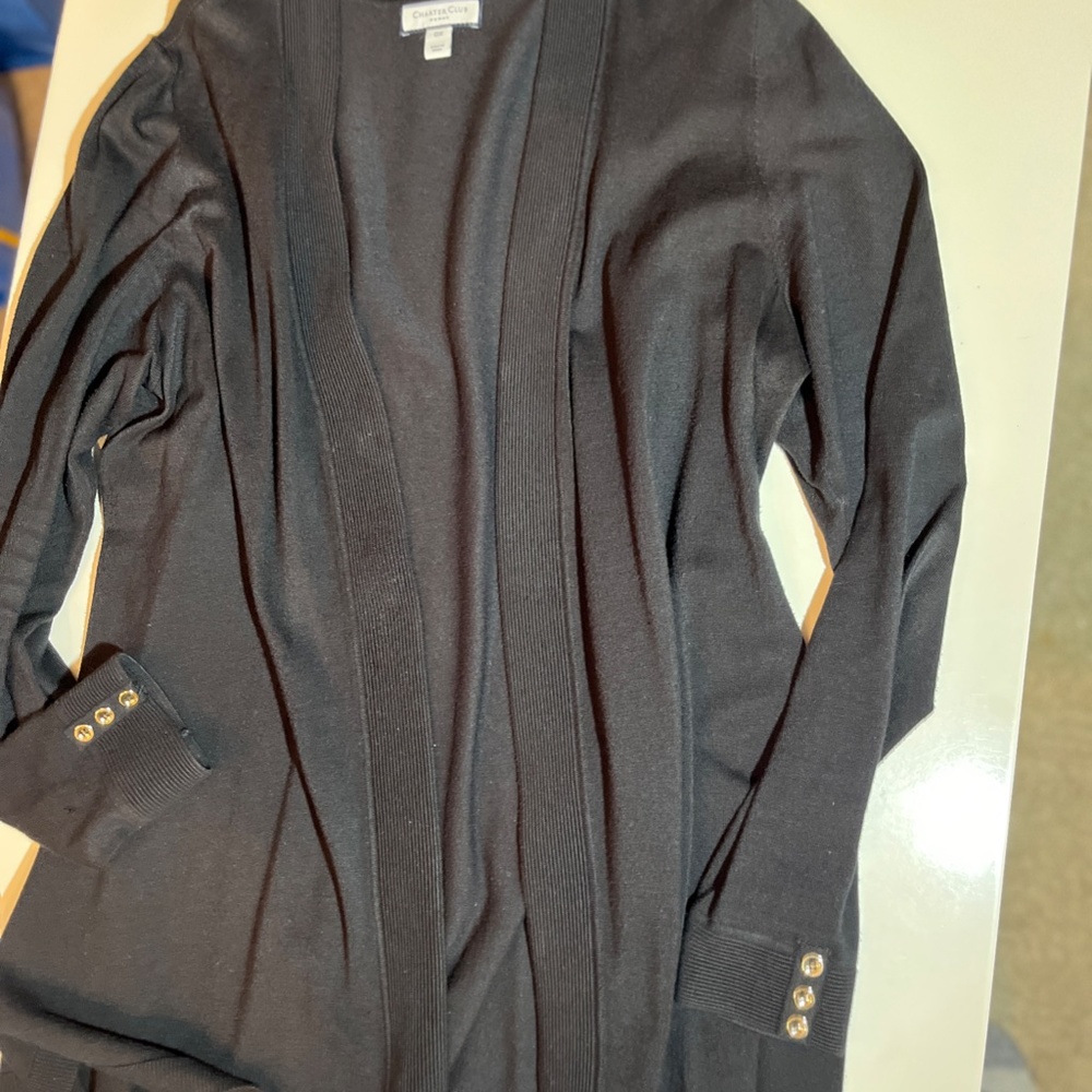 Charter Club Open Front Long Sweater‎ (Size 0X)
